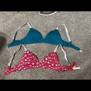 Two Victoria's Secret wireless bras size 32C